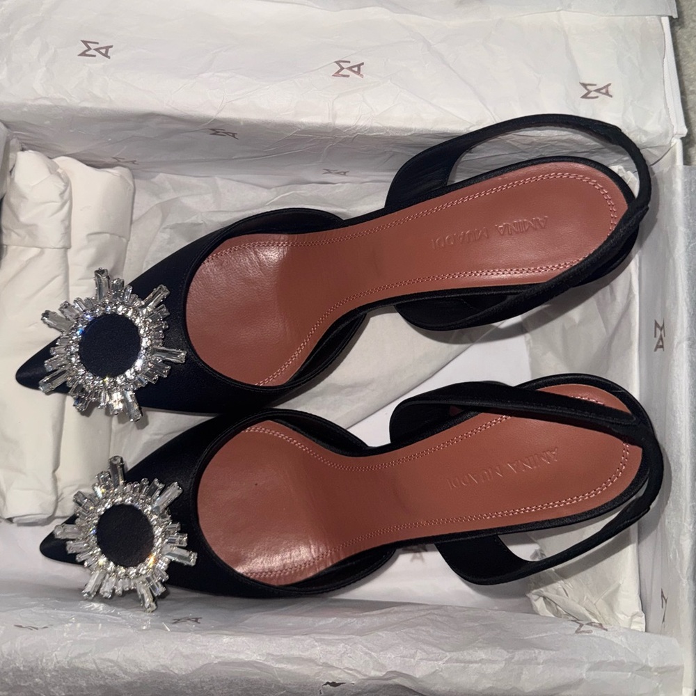 Amina Muaddi Begum Slingback Heels - Picture 2 of 5